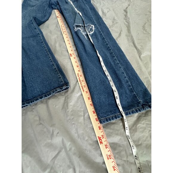 Rsq Womens High Rise Straight Jeans 27 distressed‎ denim straight leg - Picture 6 of 8